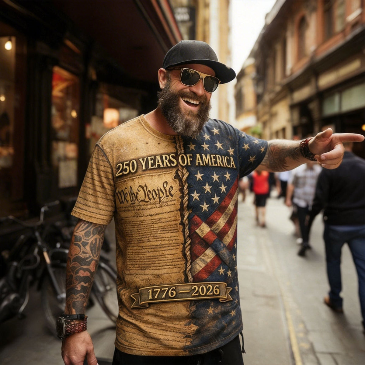 American 250th Anniversary T-Shirt, 1776–2026 USA Patriotic Tee, Independence Day Shirt, Patriotic Gift