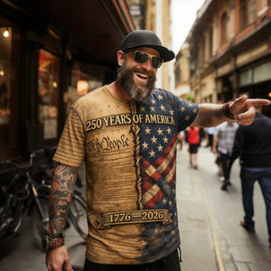 American 250th Anniversary T-Shirt, 1776–2026 USA Patriotic Tee, Independence Day Shirt, Patriotic Gift