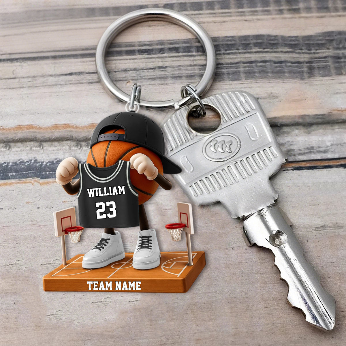 Personalized Basketball Acrylic Keychain,Unique Gifts For Basketball Lover