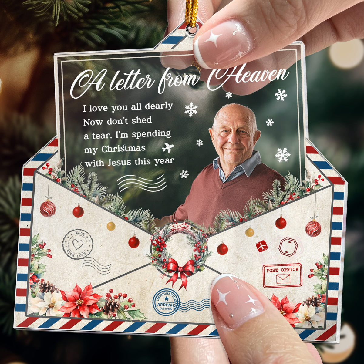 A Letter From Heaven Personalized Acrylic Photo Ornament