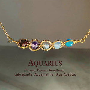 Zodiac Necklace Natural Astrology Jewelry Gift