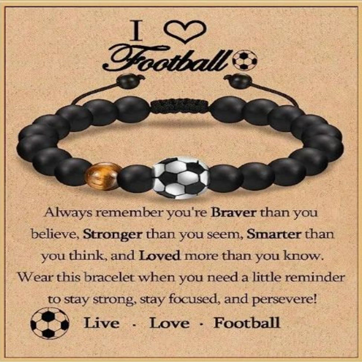 Soccer Football Basketball Baseball Tiger Eye Stone Bracelet Gifts for Sports Lover