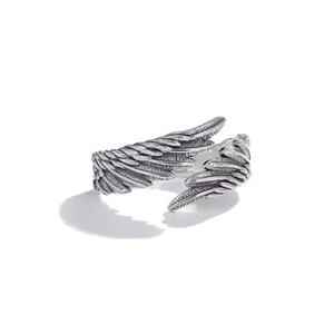 Personalized angel wing ring