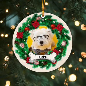 Christmas Custom Photo Dog Cat Acrylic Ornament