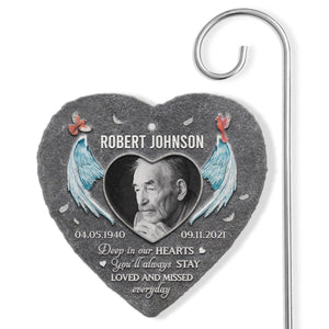 You Will Always Be Loved - Memorial Personalized Memorial Garden Slate & Hook