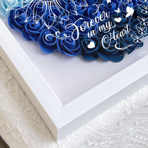 Personalized Forever In My Heart Flower Shadow Box