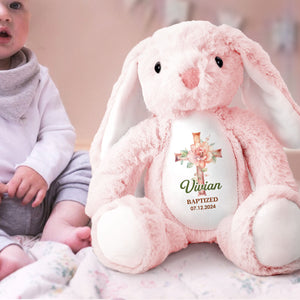 Kid Christening Day - Personalized Stuffed Bunny
