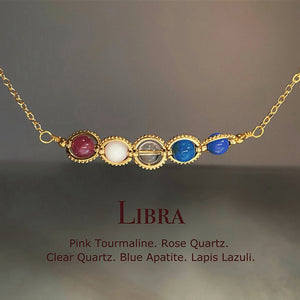 Zodiac Necklace Natural Astrology Jewelry Gift