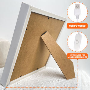 Long Distance Relationship For Couples - Personalized Flower Shadow Box With LED Light