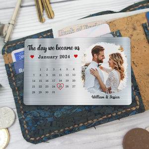 Personalized The Day We Became Us Gift For Couples Wallet Card