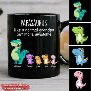 Grandpasaurus/Dadsaurus And Kids Personalized Mug