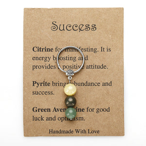 Crystal keychain,Healing crystals,Sad, A new beginning,Love yourself, Good luck with that,Success,Crystal gift