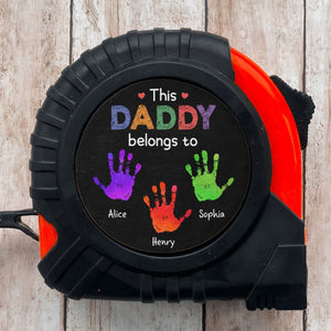 This Grandpa Daddy Belongs To-Personalized Tape Measure
