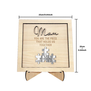 Personalized Mom Puzzle Plaque - 2 Layers Wooden Plaque