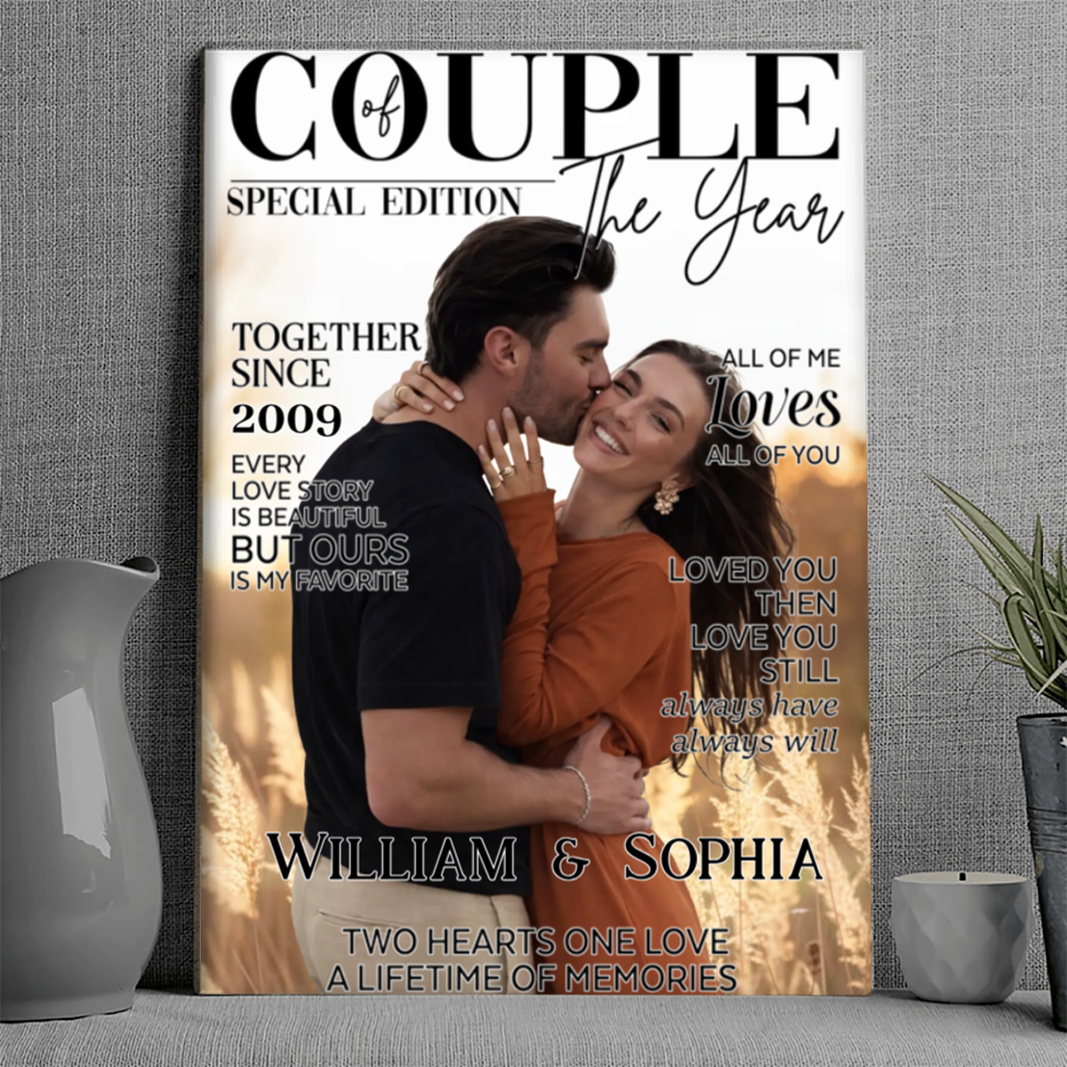 Love Finds Us Every Day-Personalized Poster Gifts For Husband And Wife