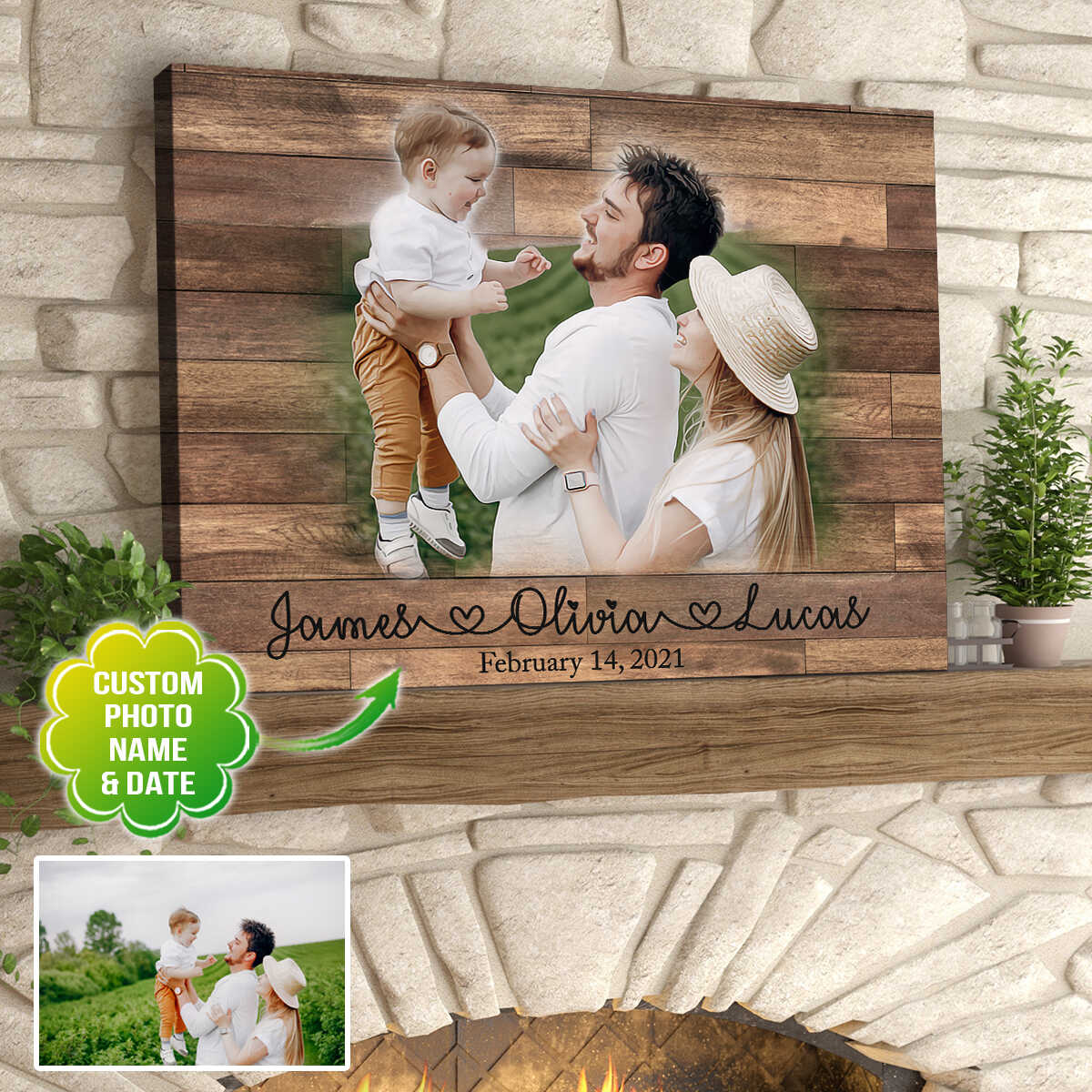 Custom Canvas Poster Personalized Family Couple Pet Portrait Painting From Photo Picture
