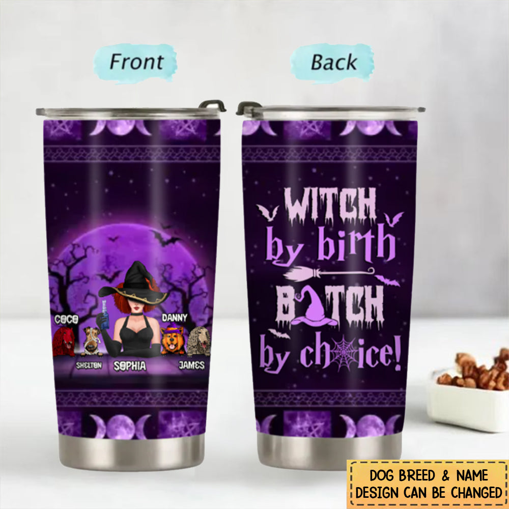 Personalized Gifts Custom Halloween Tumbler For witches, Dog lovers
