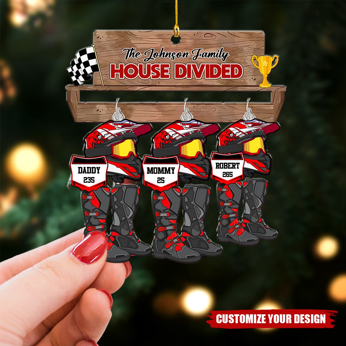 Perfect Gift For Motorcross Family - Personalized Christmas Ornament