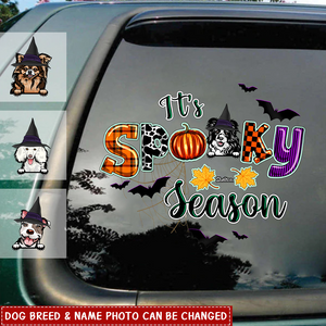 It’s Spooky Season Personalized Custom Car Decal/Sticker Halloween Gift For Pet Lovers