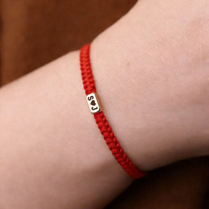 Personalized Initials Engraved Bracelet with Heart Matching Jewelry Gift for Couples