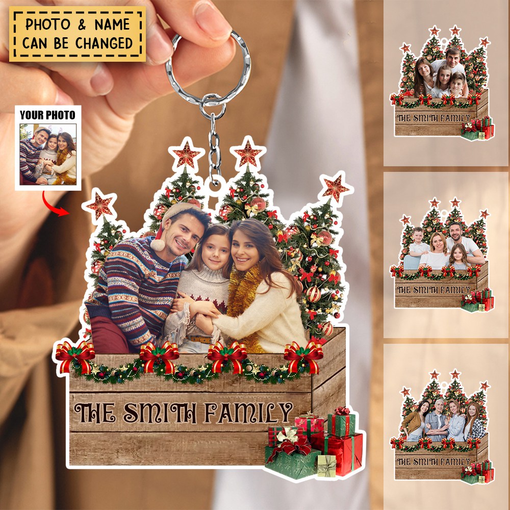 Personalized Acrylic Keychain Christmas Decoration Gift For Family