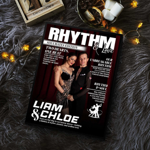 Personalized Dancer Couple Magazine Cover Canvas, Dance Soulmates Keepsake, Ballroom Dancer Gift,Couple Gift Ideas