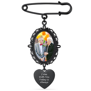 Personalized Wedding Bouquet Picture Charms Brooch Pins