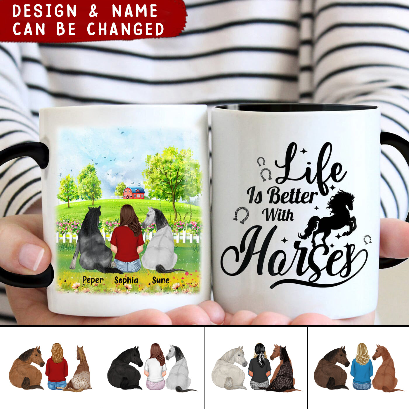 Girl Loves Horse Breeds Life Is Better With Horses Personalized Mug