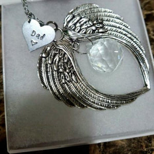Personalized Memorial Suncatcher Wing Ornament