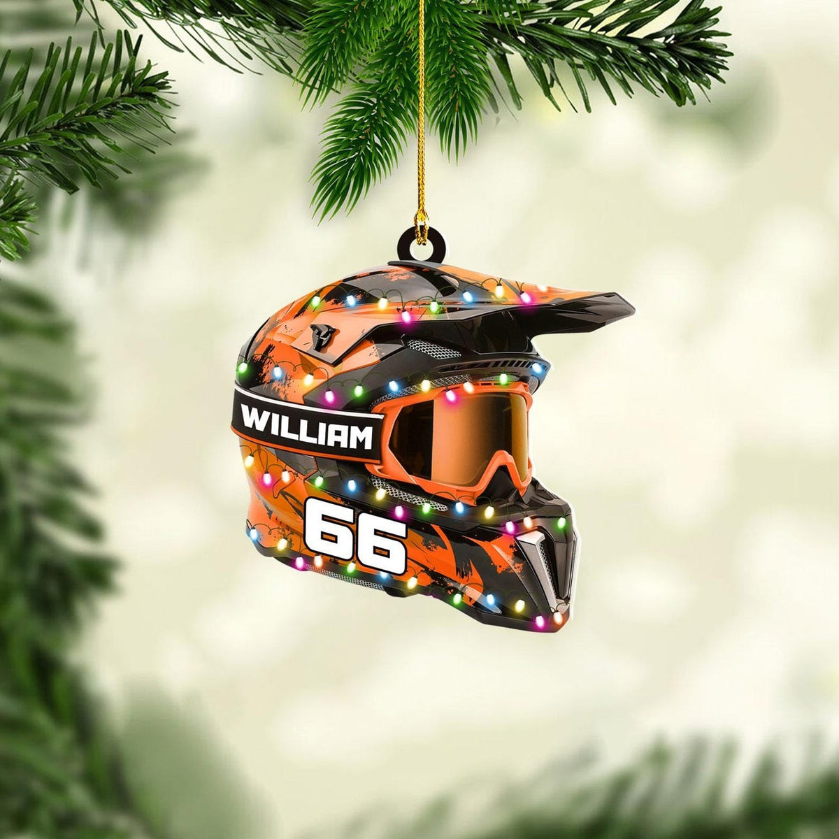 Personalized Dirt Bike Ornament, Custom Motocross Men Ornament, Motorcycle Ornament, Gift for Racing Lover