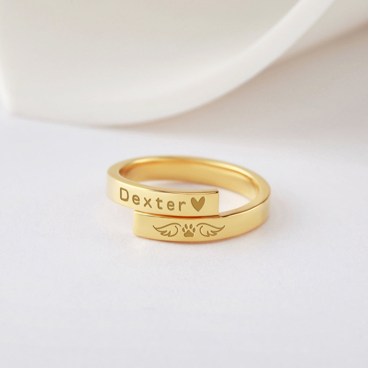 Personalized Pet Name Ring Loss of Pet Gift