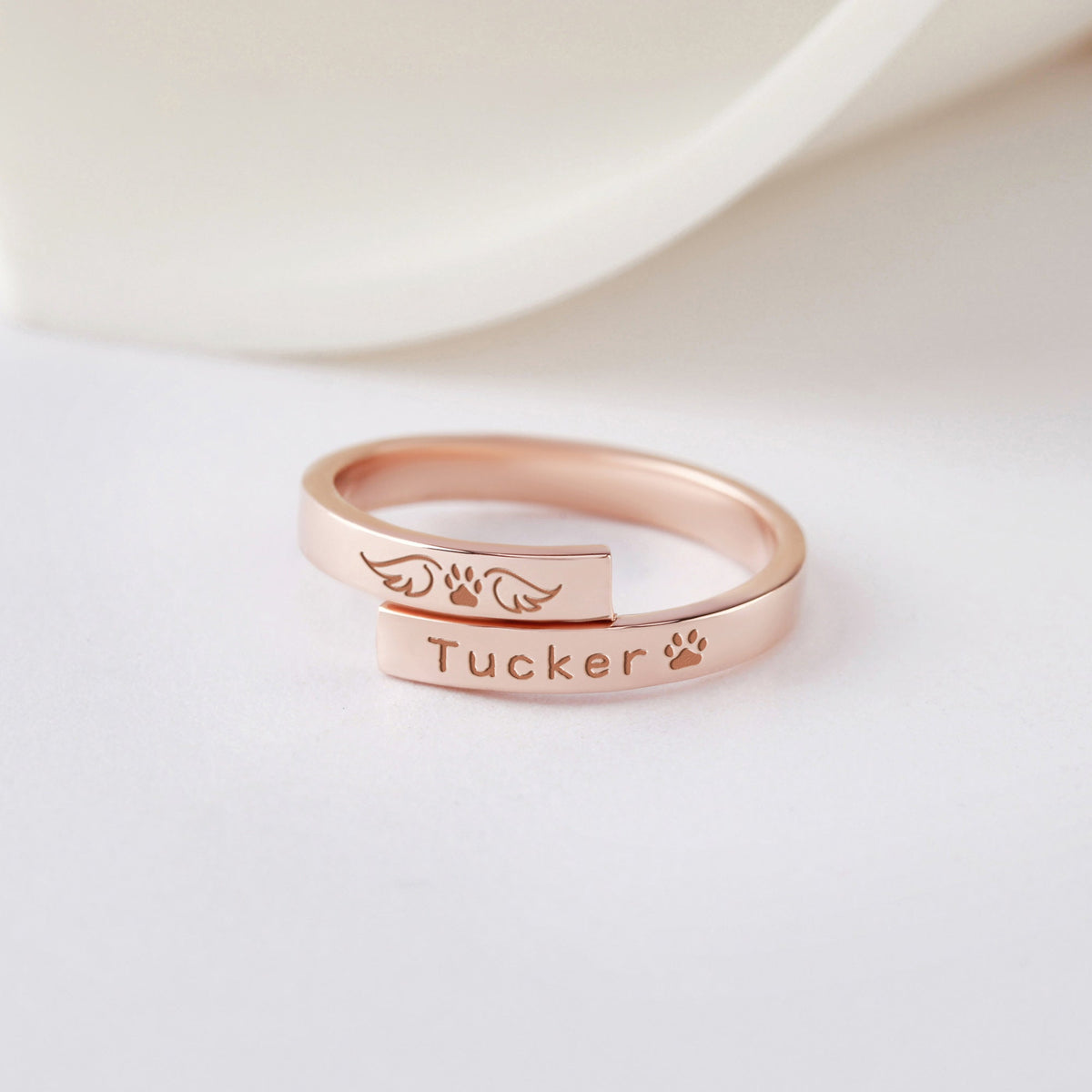 Personalized Pet Name Ring Loss of Pet Gift