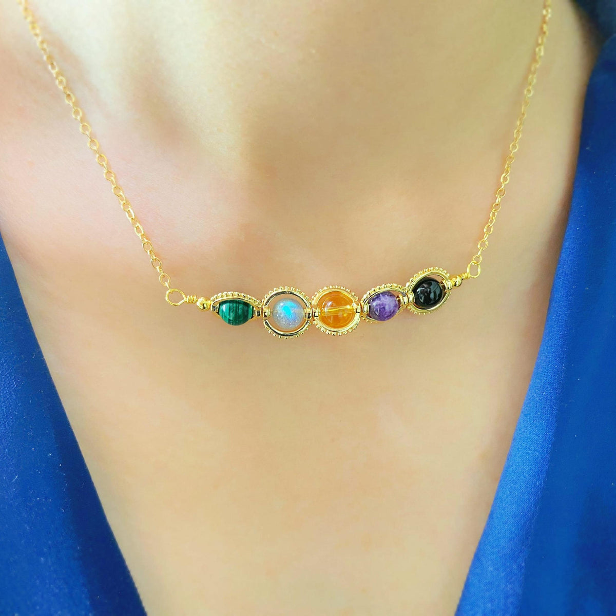 Zodiac Necklace Natural Astrology Jewelry Gift