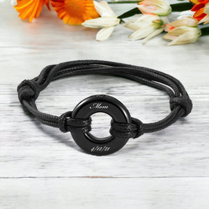 Personalized Memorial Ashes Urn Eternity Circle Bracelet