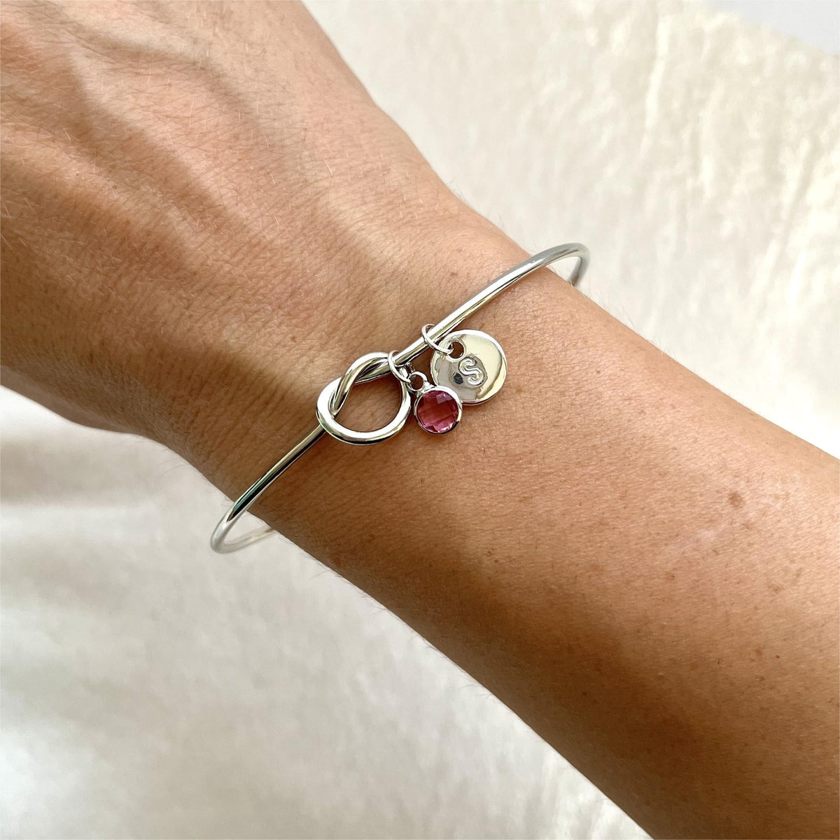 Personalized Knot Bracelet Gift For Her, Best Friend Gift, Maid of Honour Gifts, Sister Birthday Gift
