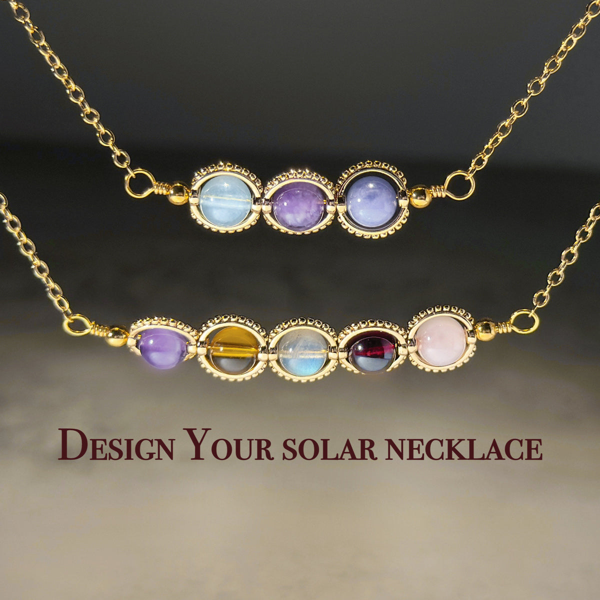 Zodiac Necklace Natural Astrology Jewelry Gift
