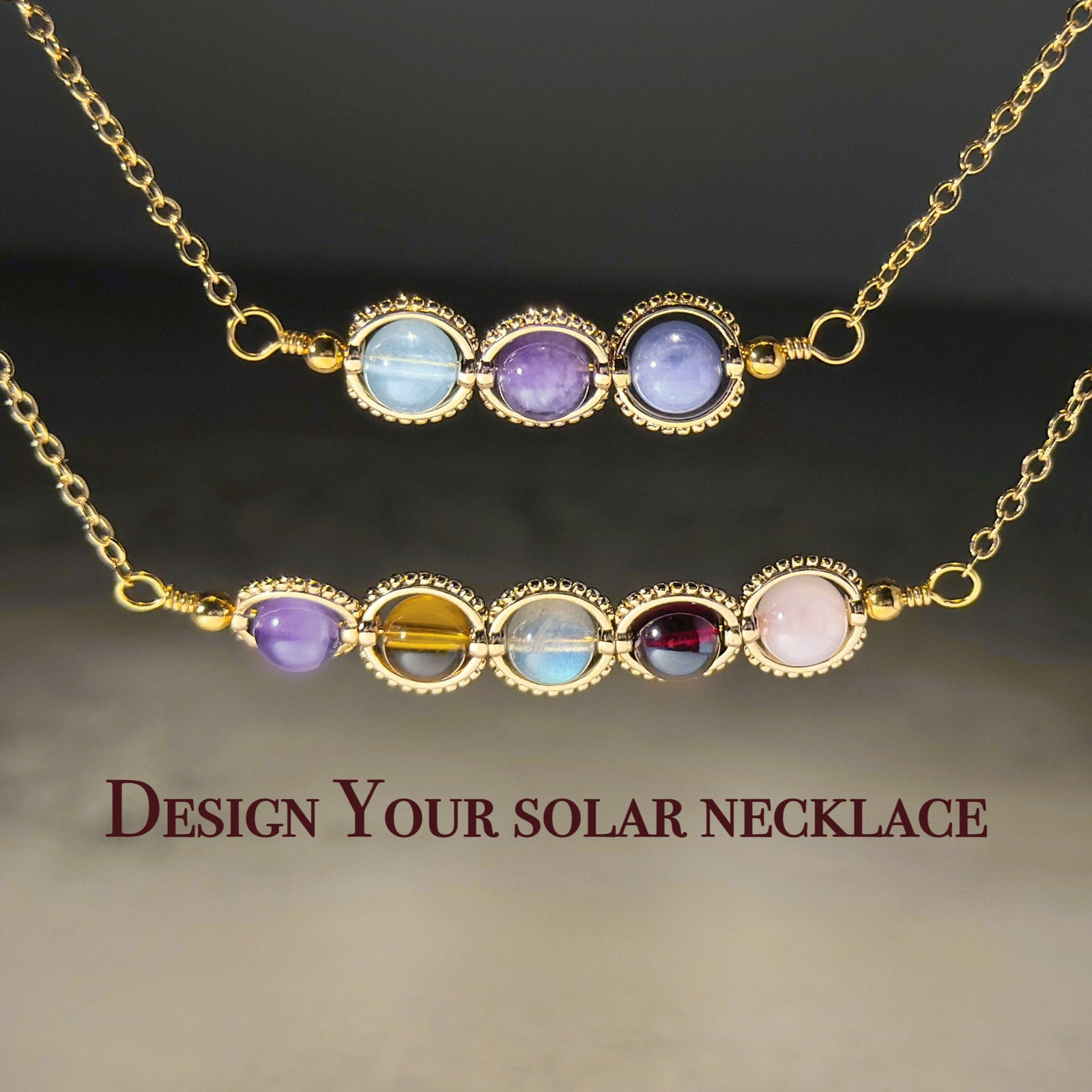 Zodiac Necklace Natural Astrology Jewelry Gift