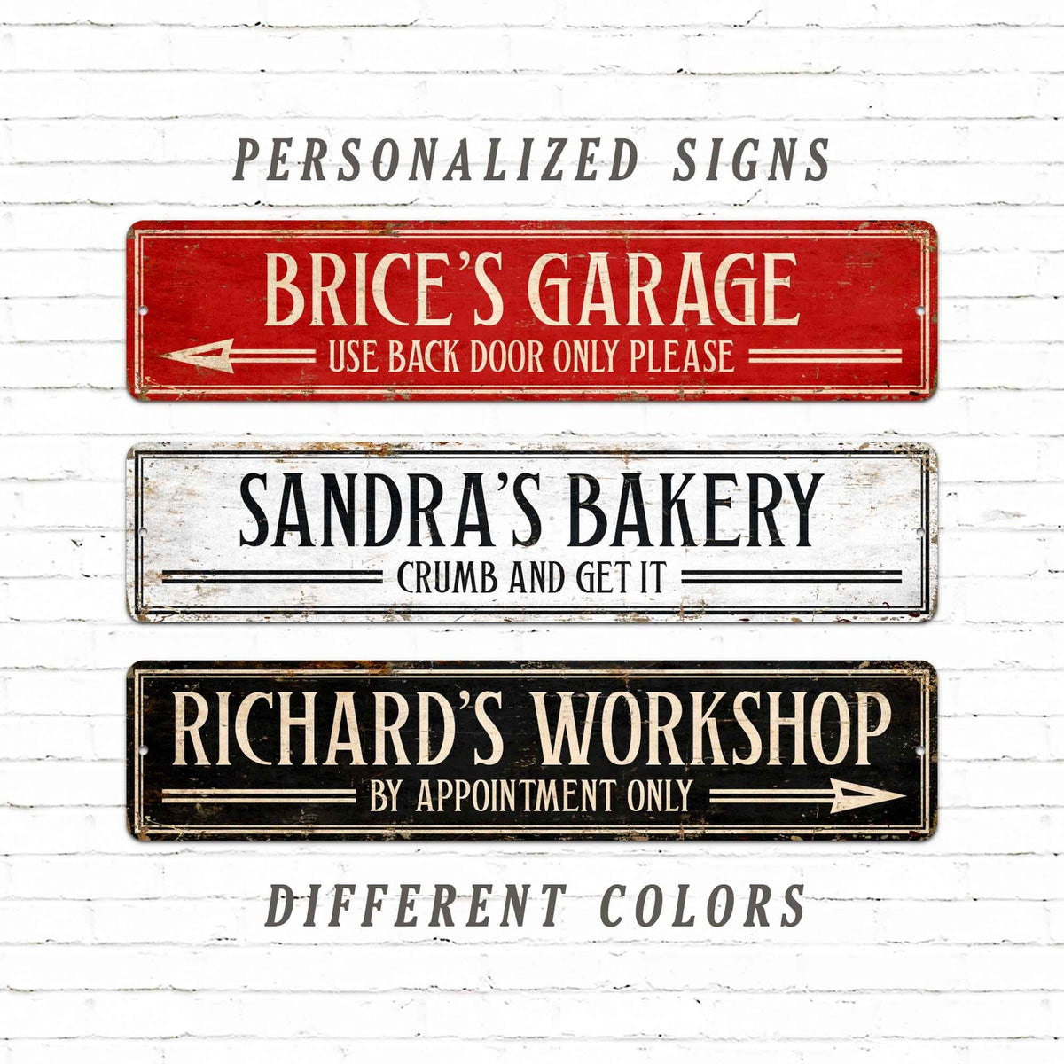 Custom Text Sign, Personalized Metal Sign