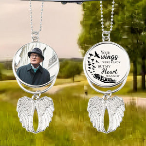 Your Wing Were Ready But My Heart Was Not Personalized Angel Memorial Charm