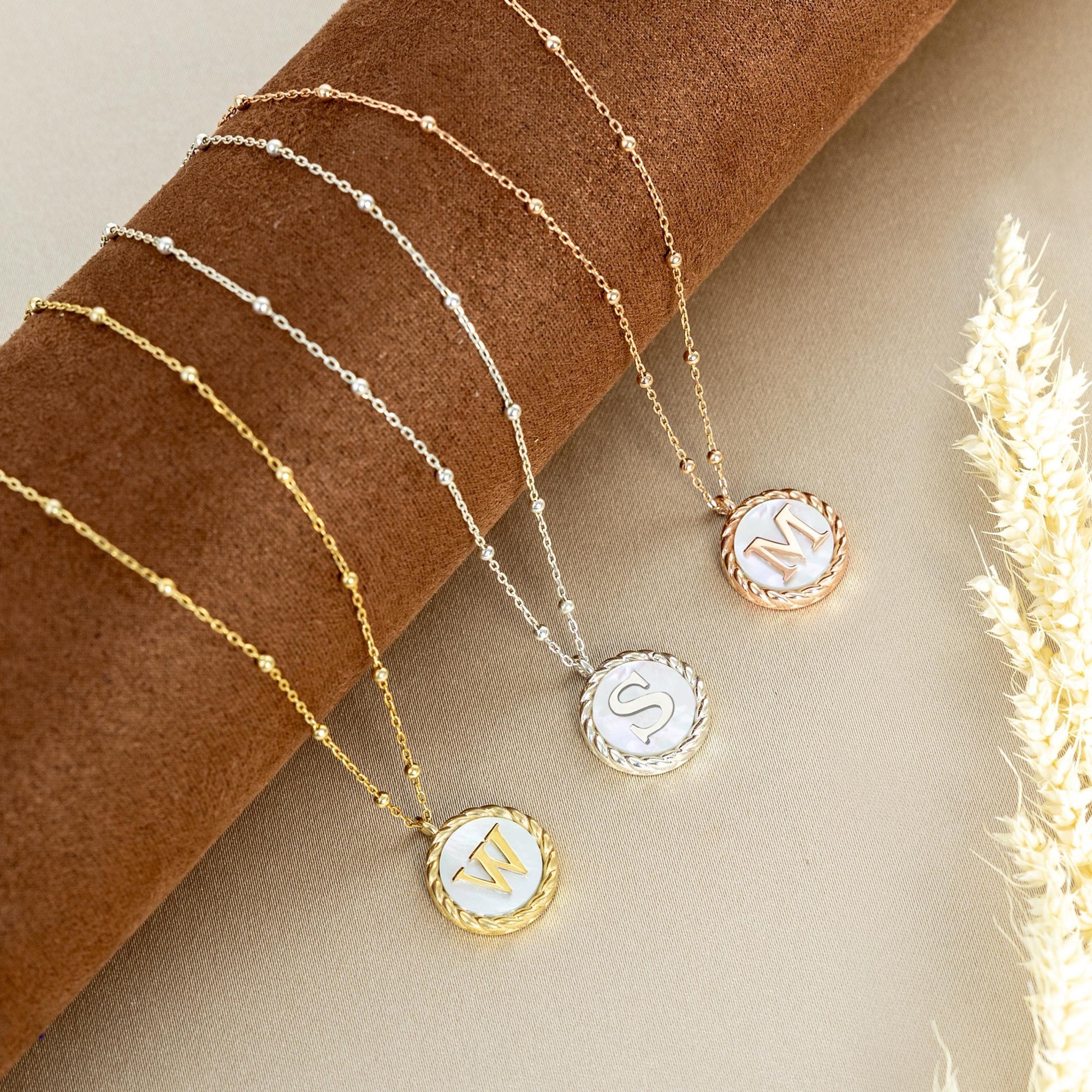 Personalized Coin Letter Necklace