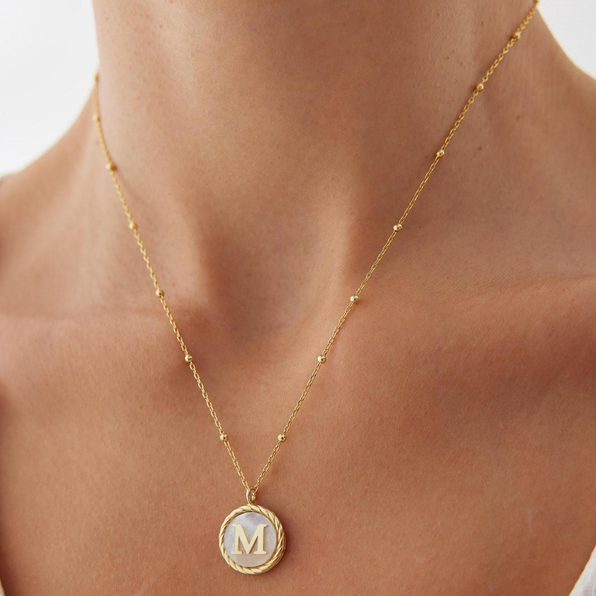 Personalized Coin Letter Necklace