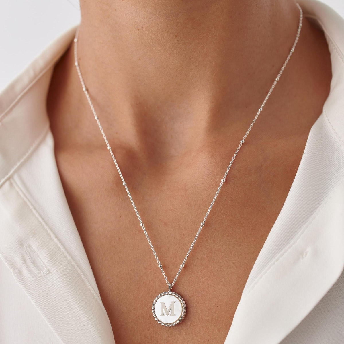 Personalized Coin Letter Necklace