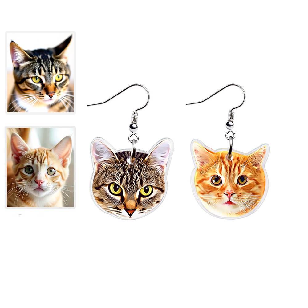 Personalized Pet Earrings Gift for Dog Mom