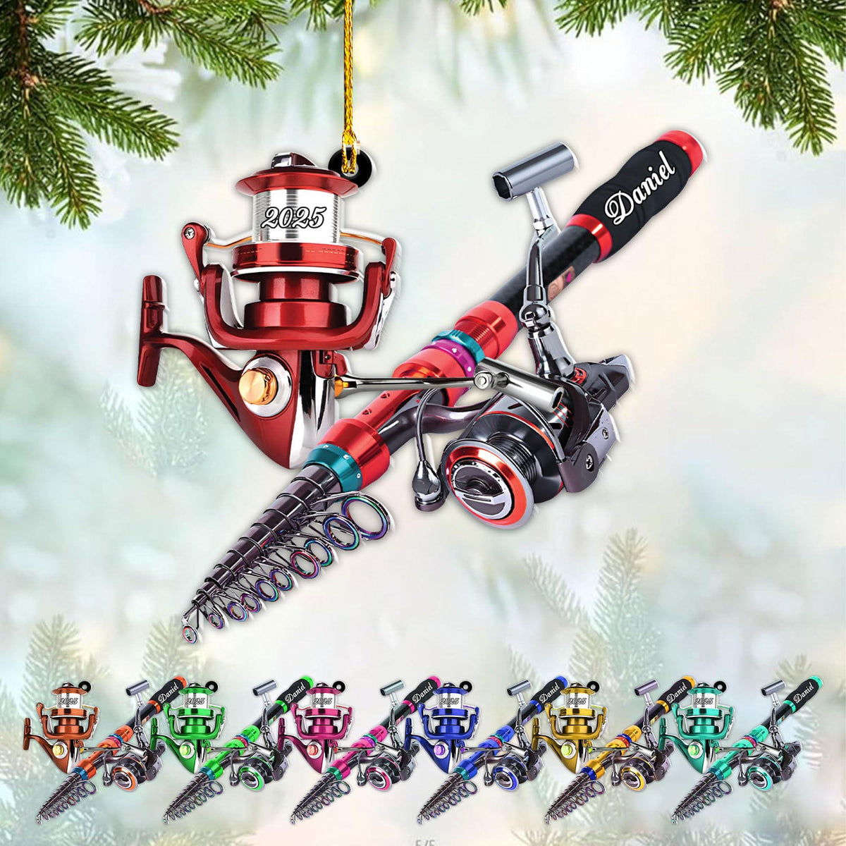 Custom Fishing - Personalized Acrylic Ornament For Fishing Man