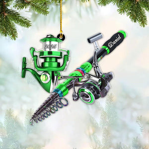 Custom Fishing - Personalized Acrylic Ornament For Fishing Man