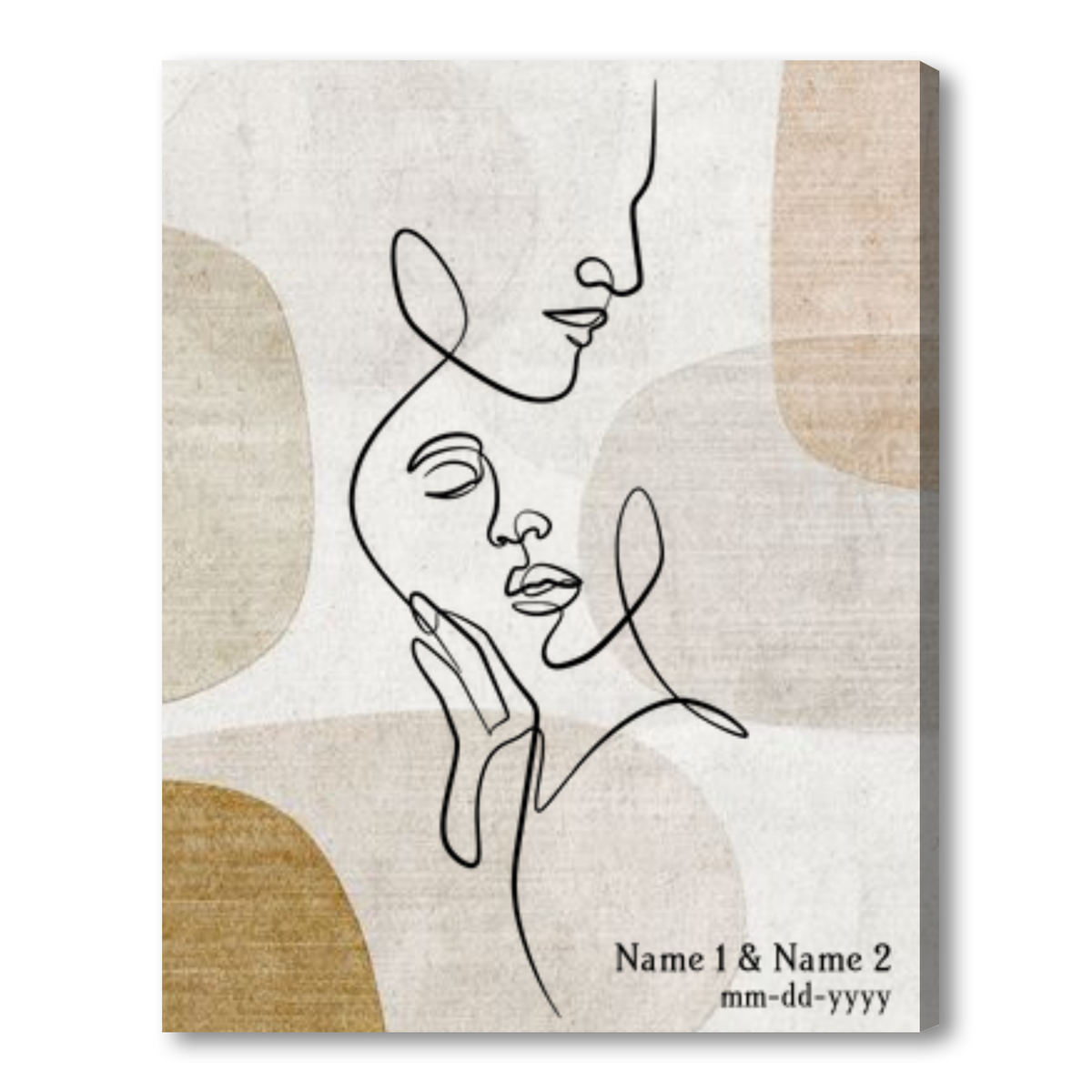 Sentimental Line Couple Art Personalized Canvas