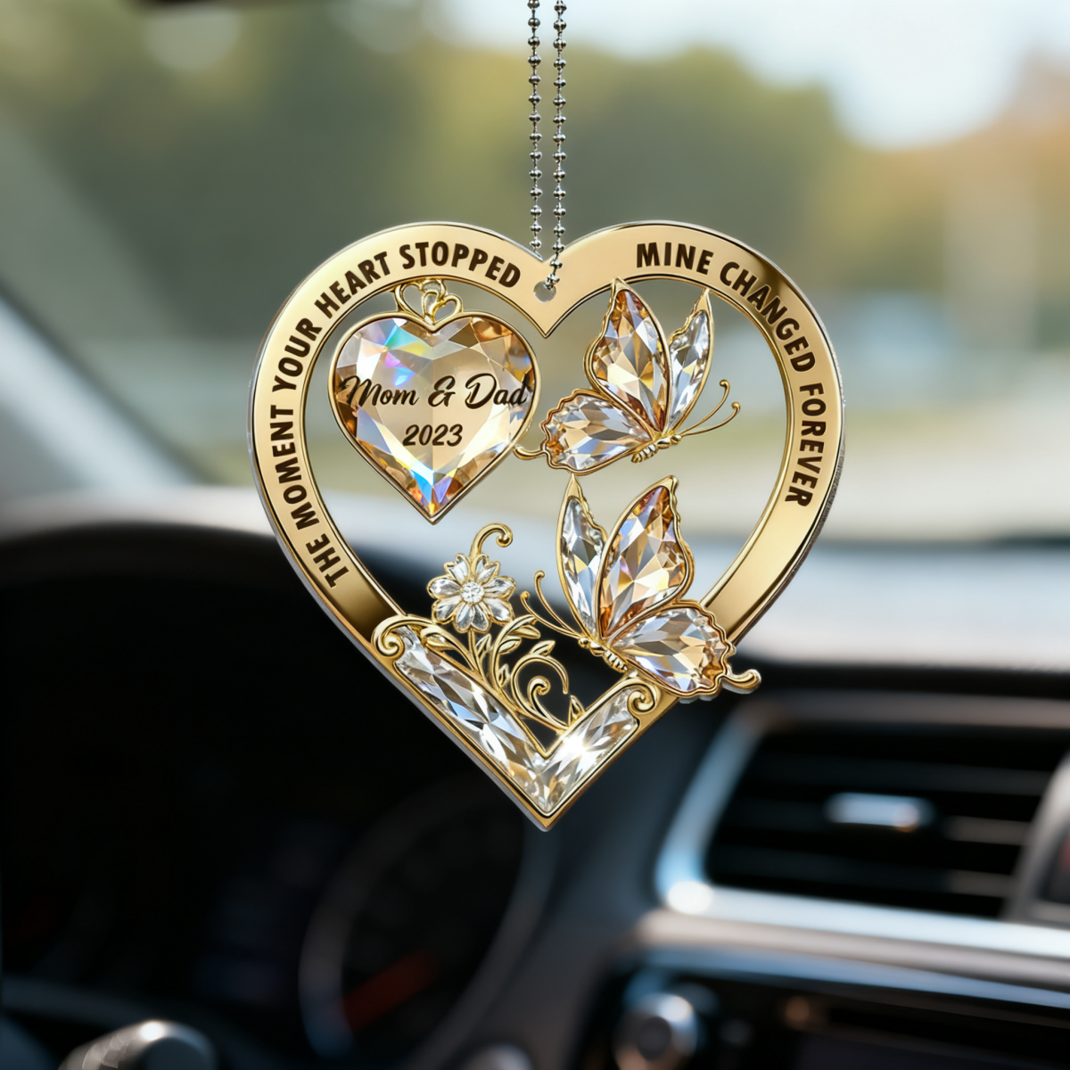 The Moment My Heart Changed Forever - Personalized Ornament