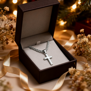 The Day I Met You I Found My Missing Piece - Personalized Cross Necklace With Card