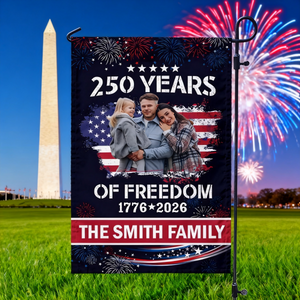 Family Photo Celebrate 250 Years of America Garden Flag