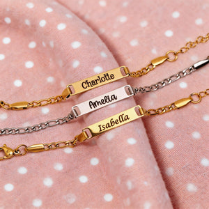 Custom Name Personalized Baby Bracelet, Newborn Gift